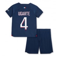 Paris Saint-Germain Manuel Ugarte #4 Hjemme Trøje Børn 2023-24 Kortærmet (+ Korte bukser)
